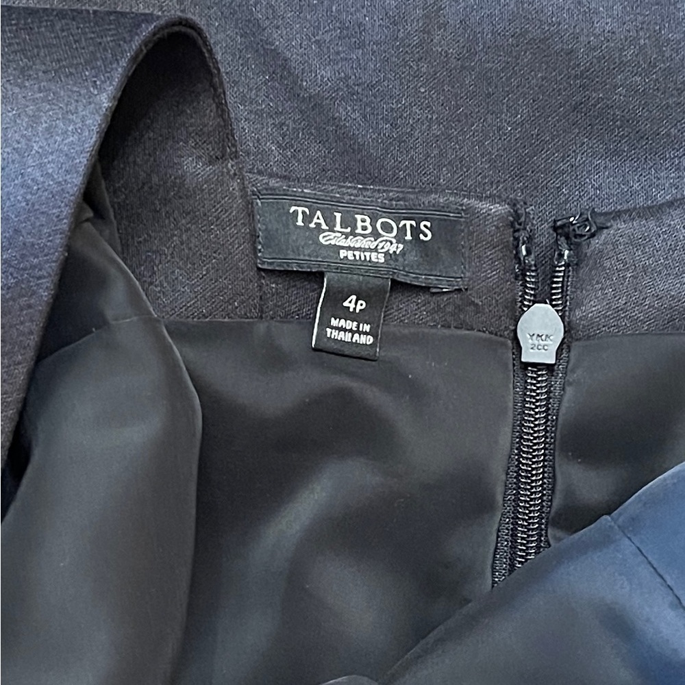 TALBOTS, NWOT, WOMENS, STYLISH, BLACK, COTTON/SILK DRESS. - Picture 6 of 7